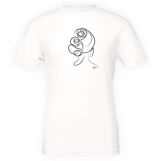 T-shirt unisexe  - Femme au chignon