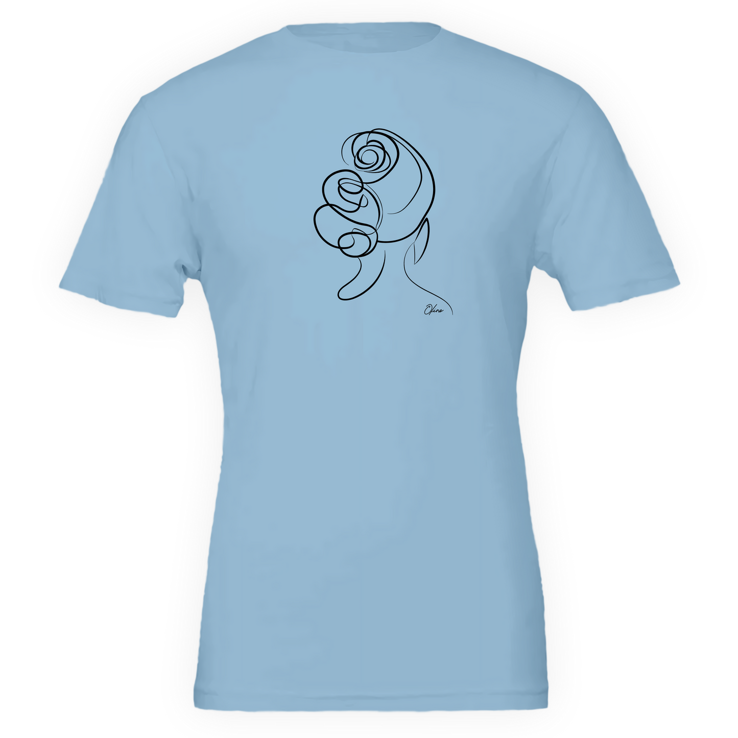 T-shirt unisexe  - Femme au chignon