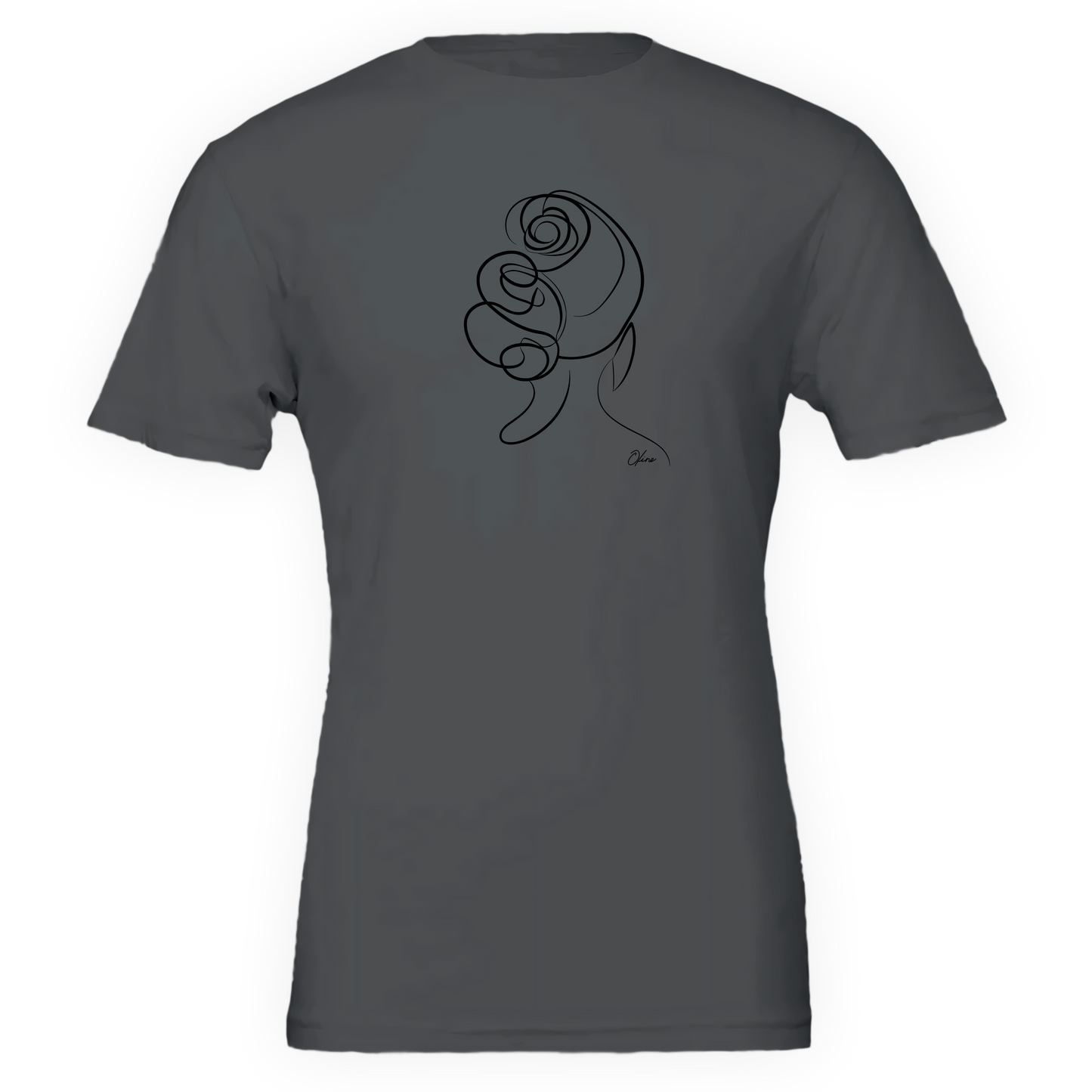 T-shirt unisexe  - Femme au chignon