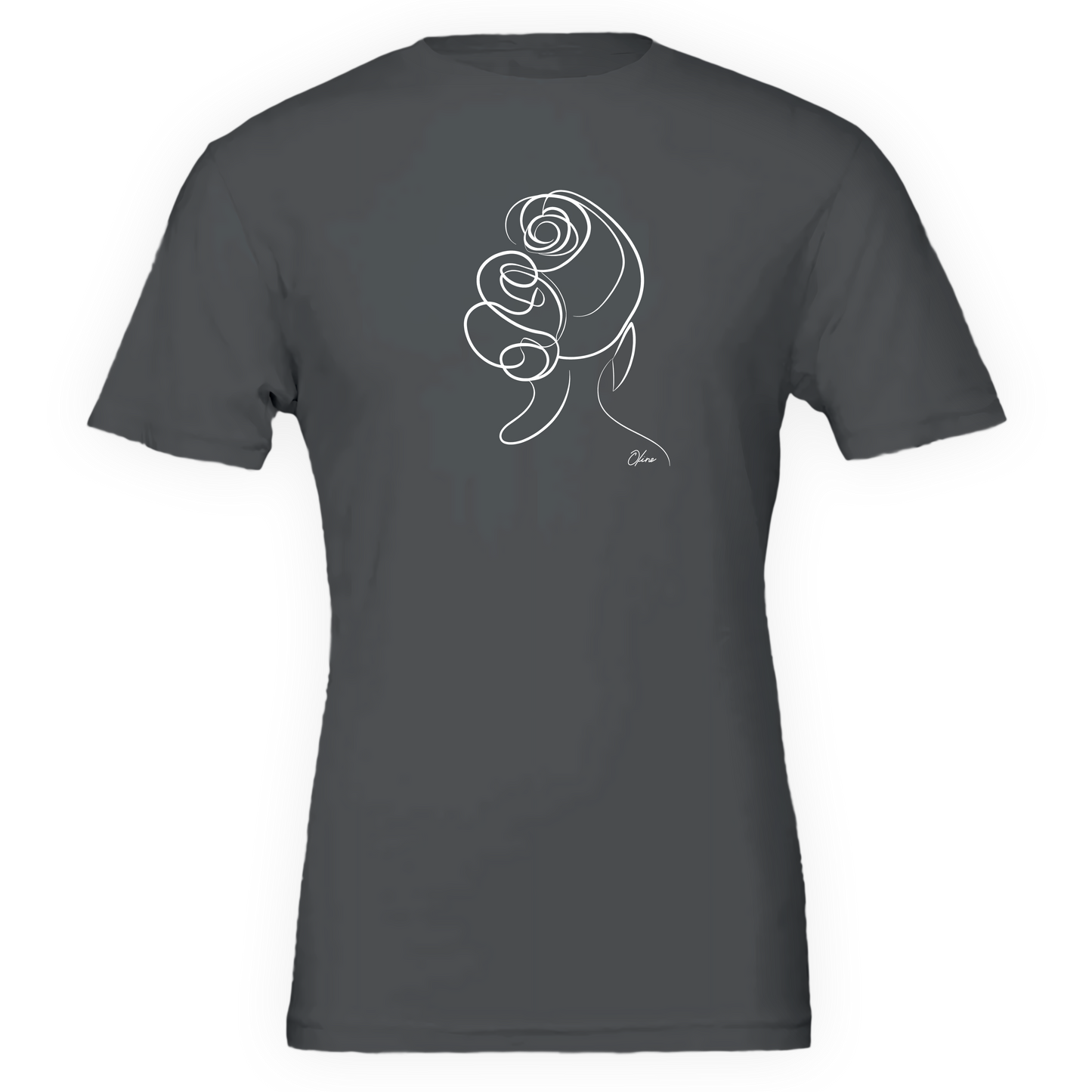 T-shirt unisexe  - Femme au chignon