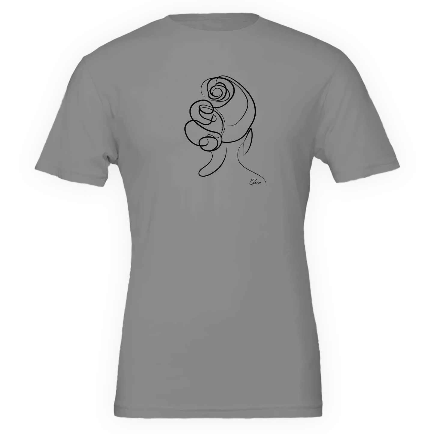 T-shirt unisexe  - Femme au chignon