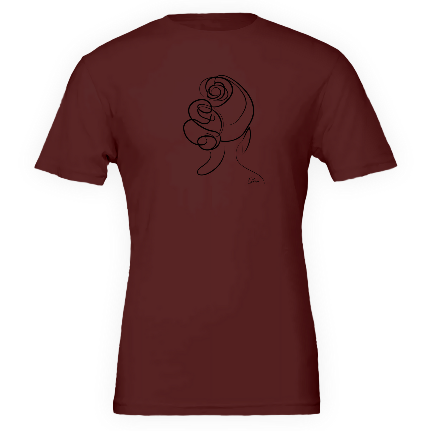 T-shirt unisexe  - Femme au chignon