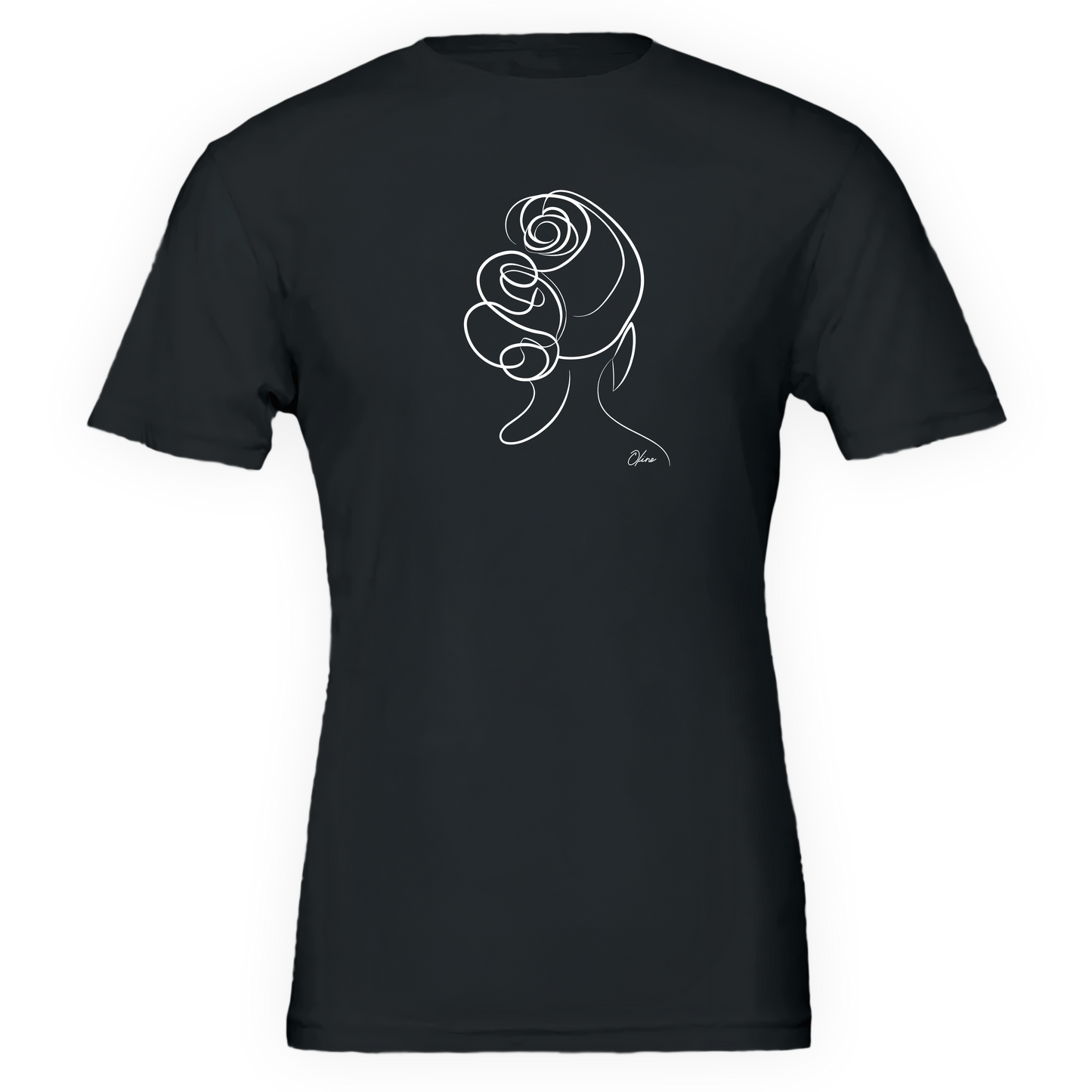 T-shirt unisexe  - Femme au chignon