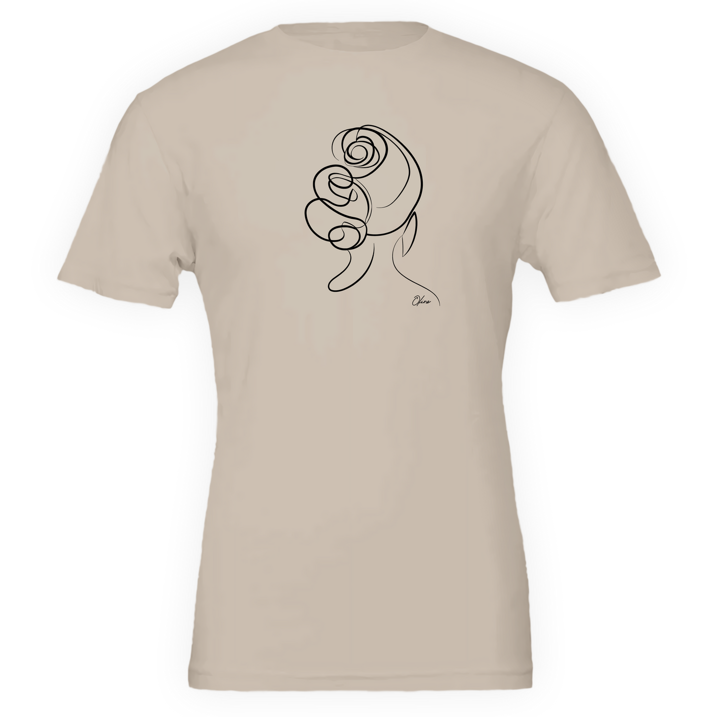 T-shirt unisexe  - Femme au chignon