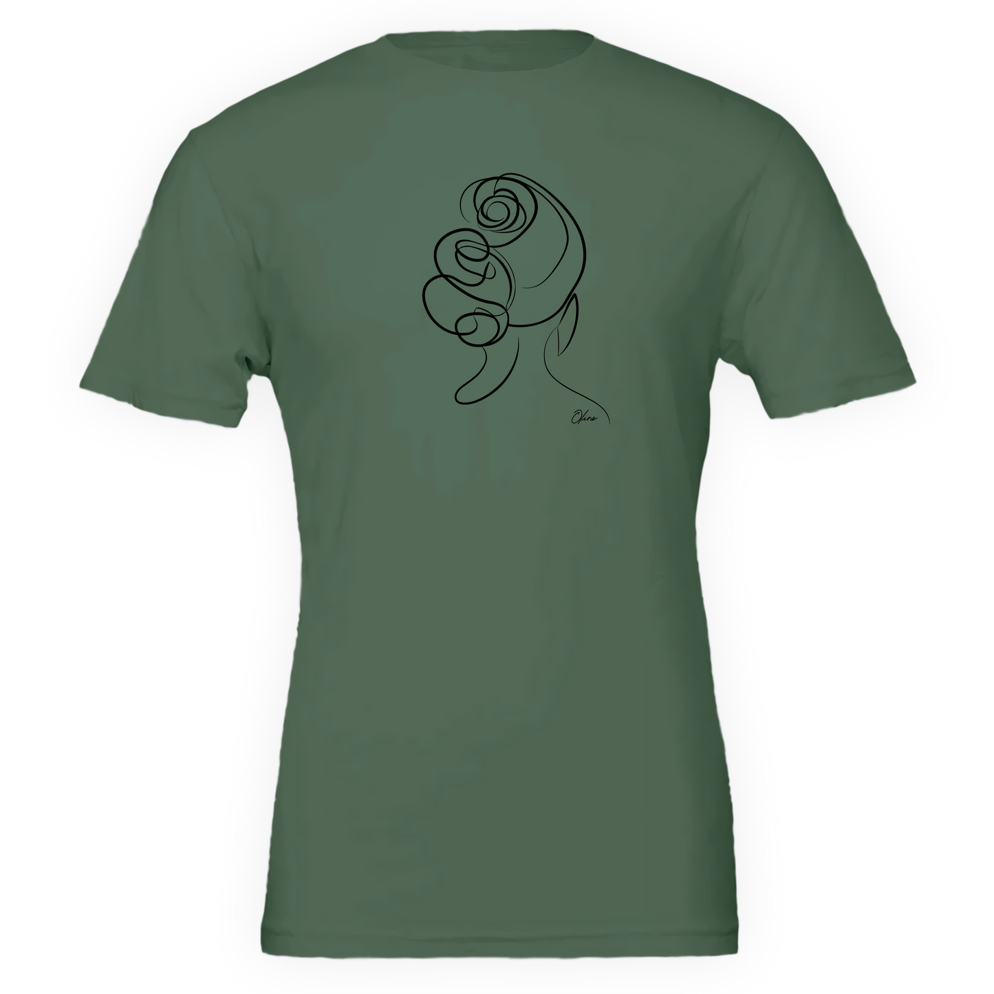 T-shirt unisexe  - Femme au chignon